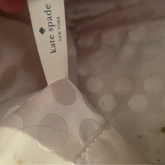 Kate Spade Pebbled Leather Satchel Shoulder Bag Black Nude Bow Purse - Picture 7 of 9